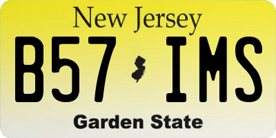 NJ license plate B57IMS