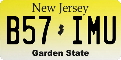 NJ license plate B57IMU