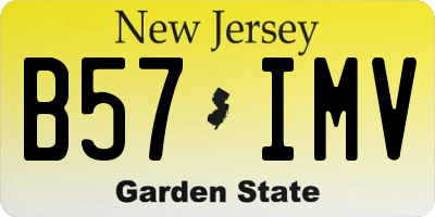 NJ license plate B57IMV