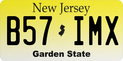 NJ license plate B57IMX