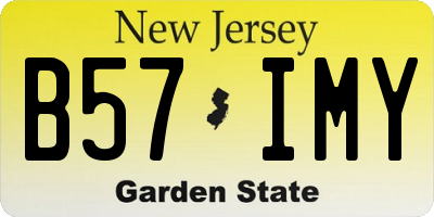 NJ license plate B57IMY