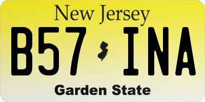 NJ license plate B57INA