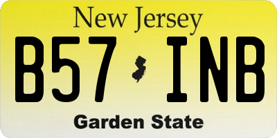 NJ license plate B57INB