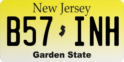 NJ license plate B57INH