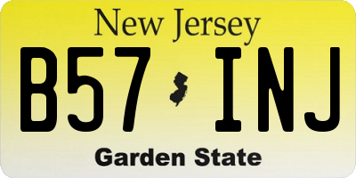 NJ license plate B57INJ