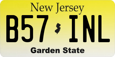 NJ license plate B57INL