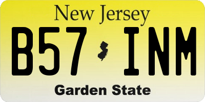 NJ license plate B57INM
