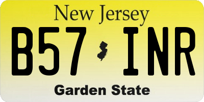 NJ license plate B57INR
