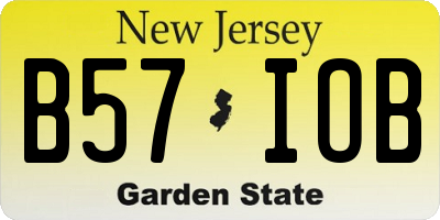 NJ license plate B57IOB