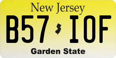 NJ license plate B57IOF