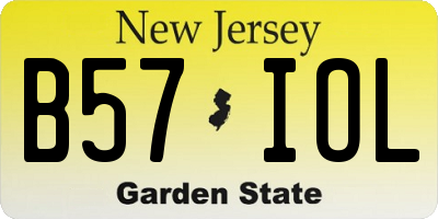 NJ license plate B57IOL