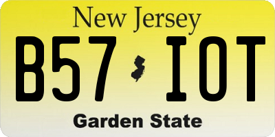 NJ license plate B57IOT