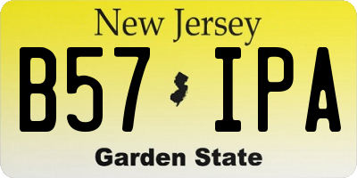 NJ license plate B57IPA