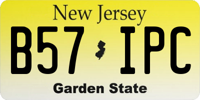 NJ license plate B57IPC