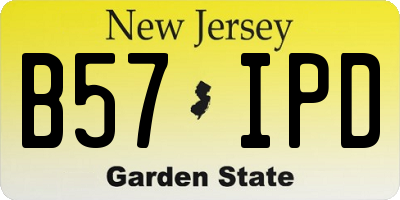 NJ license plate B57IPD