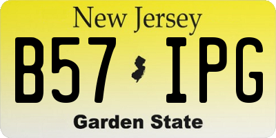 NJ license plate B57IPG