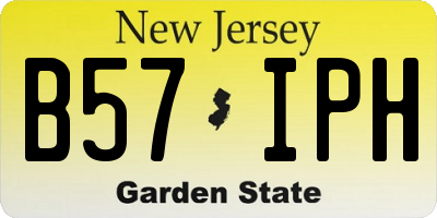 NJ license plate B57IPH
