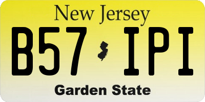 NJ license plate B57IPI