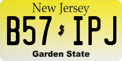 NJ license plate B57IPJ