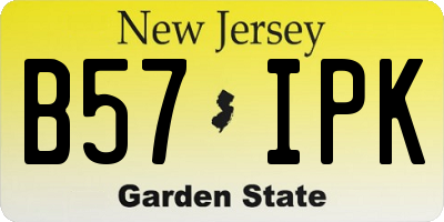 NJ license plate B57IPK