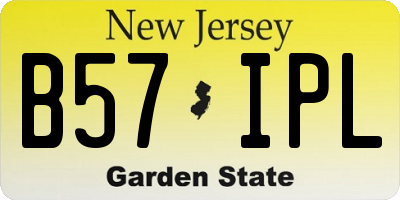 NJ license plate B57IPL