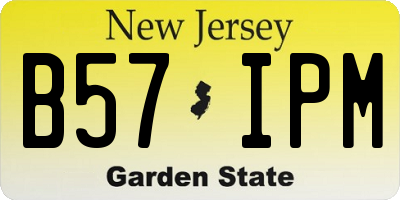 NJ license plate B57IPM