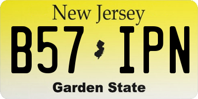 NJ license plate B57IPN