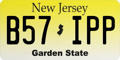 NJ license plate B57IPP