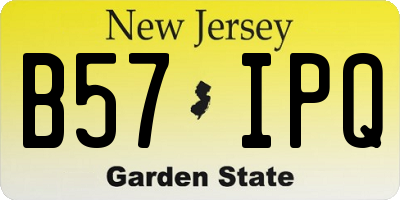 NJ license plate B57IPQ