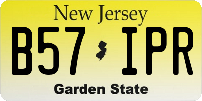 NJ license plate B57IPR