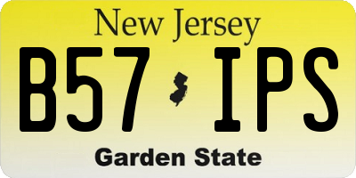NJ license plate B57IPS