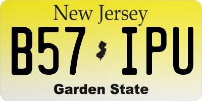 NJ license plate B57IPU