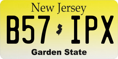 NJ license plate B57IPX