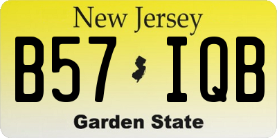 NJ license plate B57IQB