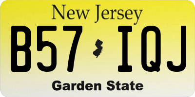 NJ license plate B57IQJ