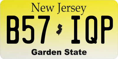NJ license plate B57IQP