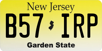 NJ license plate B57IRP