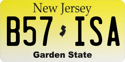 NJ license plate B57ISA