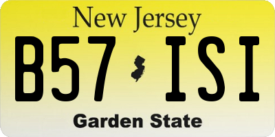 NJ license plate B57ISI