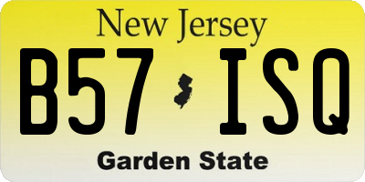 NJ license plate B57ISQ