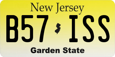 NJ license plate B57ISS