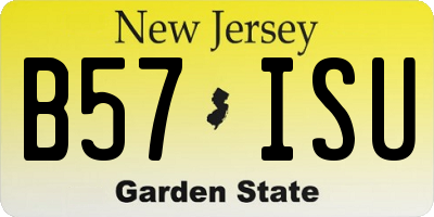 NJ license plate B57ISU