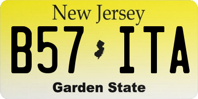 NJ license plate B57ITA