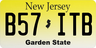 NJ license plate B57ITB