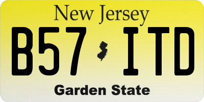 NJ license plate B57ITD