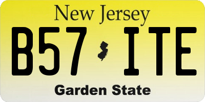 NJ license plate B57ITE