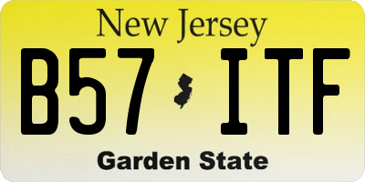 NJ license plate B57ITF