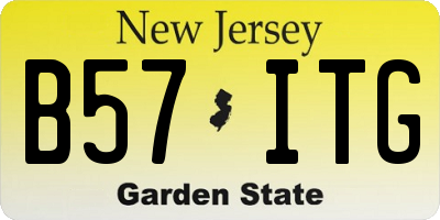 NJ license plate B57ITG