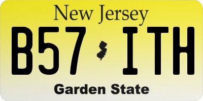 NJ license plate B57ITH