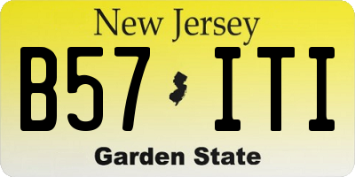 NJ license plate B57ITI